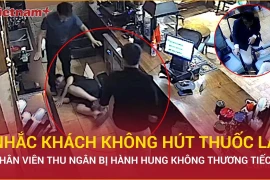 Xác minh vụ thu ngân bị hành hung sau 3 lần nhắc khách không hút thuốc lá