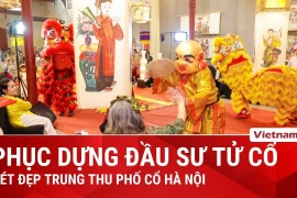 Nét Trung thu xưa trở lại qua trong hành trình phục dựng đầu sư tử cổ