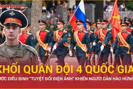 Ngắm trọn bước diễu binh của khối quân đội 4 nước tại Lễ tổng duyệt A80