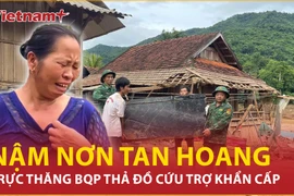 Hàng trăm ngôi nhà bị lũ cuốn phăng ở xã Mỹ Lý của Nghệ An