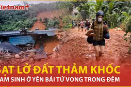 Sạt lở đất vùi lấp nhà ở thành phố Yên Bái, một nam sinh thiệt mạng