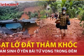 Sạt lở đất vùi lấp nhà ở thành phố Yên Bái, một nam sinh thiệt mạng