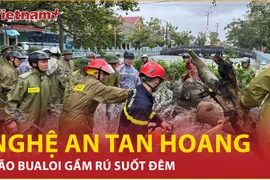 Hiện trường tại “tâm bão” Nghệ An khi bão số 10 Bualoi đổ bộ 