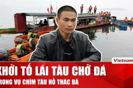 Khởi tố lái tàu chở đá trong vụ chìm tàu trên hồ Thác Bà khiến 6 người tử vong