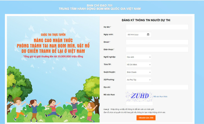 Phát động cuộc thi về cách nhận biết, phòng tránh tai nạn bom mìn ảnh 1