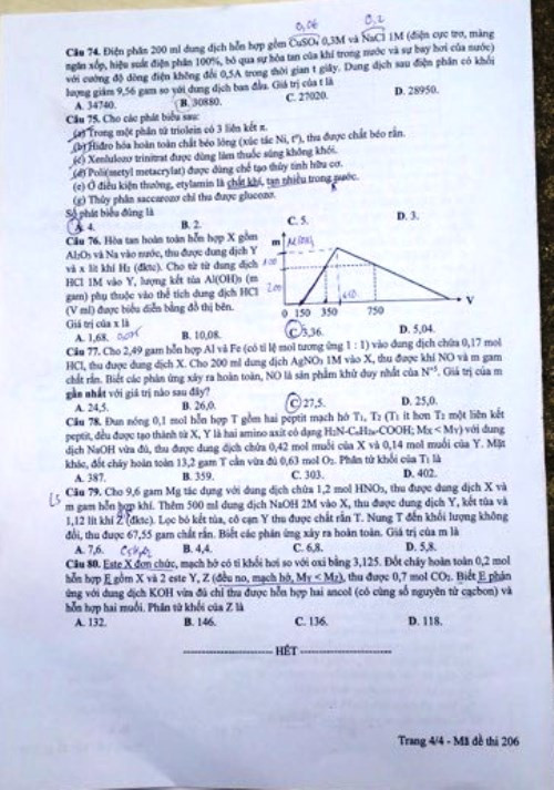 Đề thi và gợi ý giải đề môn Hóa học kỳ thi THPT Quốc gia năm 2017 ảnh 5