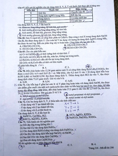 Đề thi và gợi ý giải đề môn Hóa học kỳ thi THPT Quốc gia năm 2017 ảnh 4