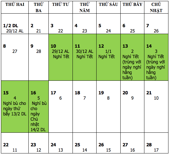 Bộ Lao động chính thức thông báo lịch nghỉ Tết, nghỉ lễ năm 2021 ảnh 1