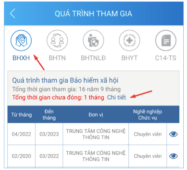 VssID thêm tính năng thông báo thời gian chậm đóng bảo hiểm xã hội ảnh 1