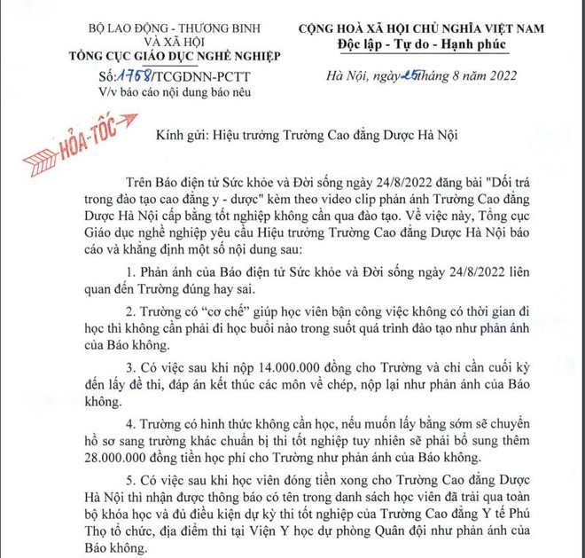 Yêu cầu ba trường y dược làm rõ thông tin cấp bằng không qua đào tạo ảnh 1