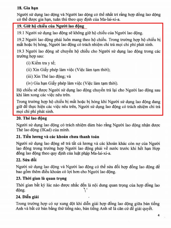 Lao động đến Malaysia, chủ sử dụng phải trực tiếp đón tại sân bay ảnh 5