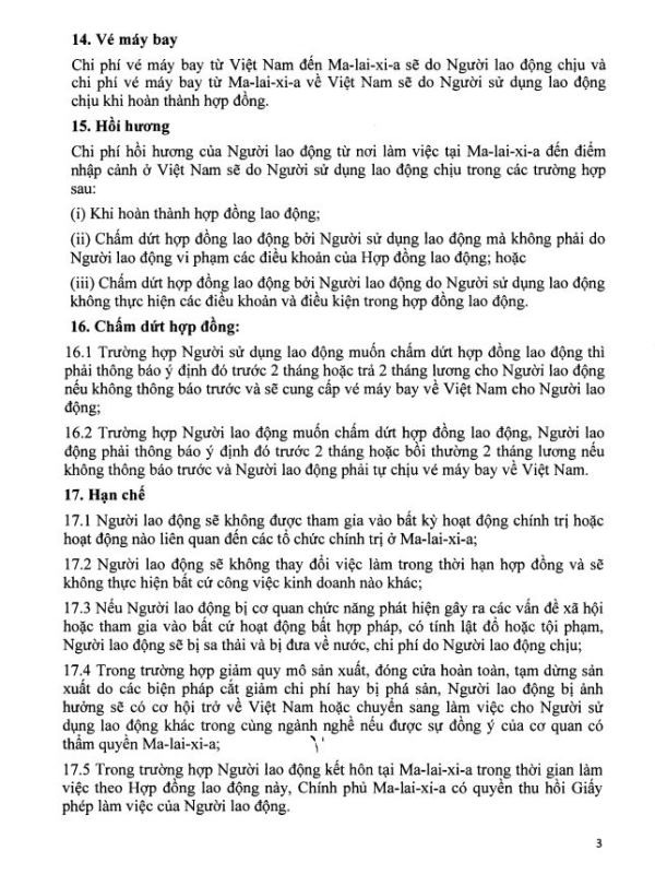 Lao động đến Malaysia, chủ sử dụng phải trực tiếp đón tại sân bay ảnh 4