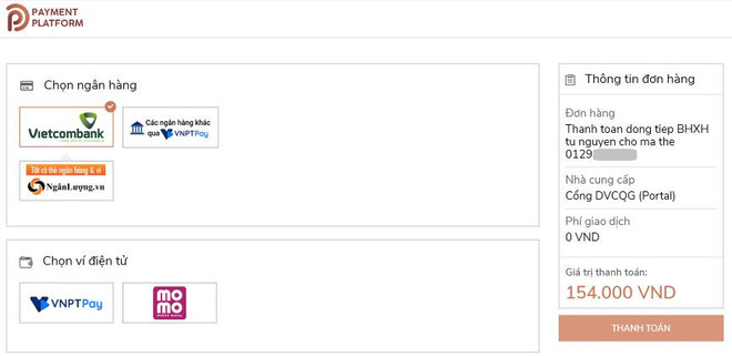Các bước đóng bảo hiểm xã hội tự nguyện tại Cổng Dịch vụ công Quốc gia ảnh 4
