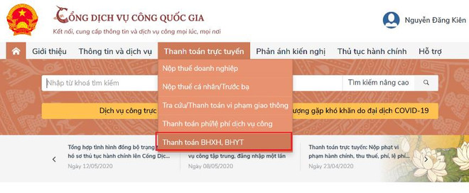 Các bước đóng bảo hiểm xã hội tự nguyện tại Cổng Dịch vụ công Quốc gia ảnh 1