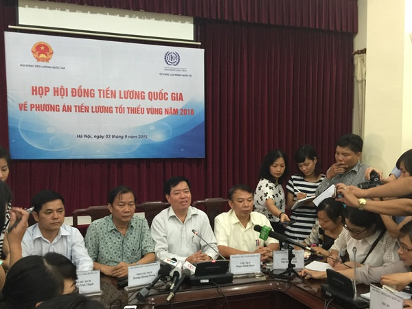 "Chốt" phương án tăng lương tối thiểu vùng năm 2016 ở mức 12,4% ảnh 1