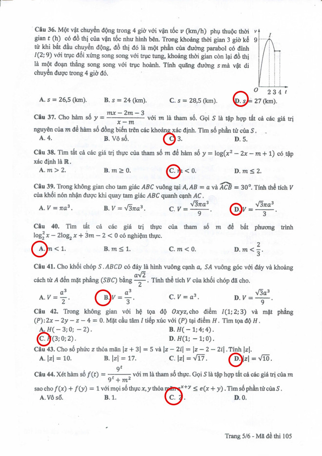 Gợi ý giải đề môn Toán kỳ thi THPT Quốc gia năm 2017 ảnh 20