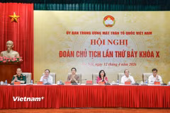 Ủy ban Trung ương Mặt trận Tổ quốc Việt Nam tổ chức Hội nghị Đoàn Chủ tịch Ủy ban Trung ương Mặt trận Tổ quốc Việt Nam lần thứ 7. (Ảnh: PV/Vietnam+)