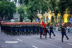 Công an Hà Nội sơ duyệt diễu binh, diễu hành chương trình "Ngày hội Vì Thủ đô bình yên"