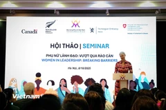 Đại sứ Na Uy tại Việt Nam, bà Hilde Solbakken chia sẻ tại Hội thảo. (Ảnh: Hoài Nam/Vietnam+)