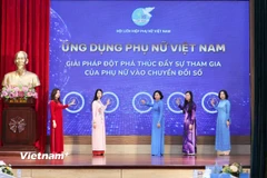 Trung ương Hội Liên hiệp Phụ nữ Việt Nam chính thức ra mắt thí điểm Ứng dụng “Phụ nữ Việt Nam.” (Ảnh: Hoài Nam/Vietnam+)