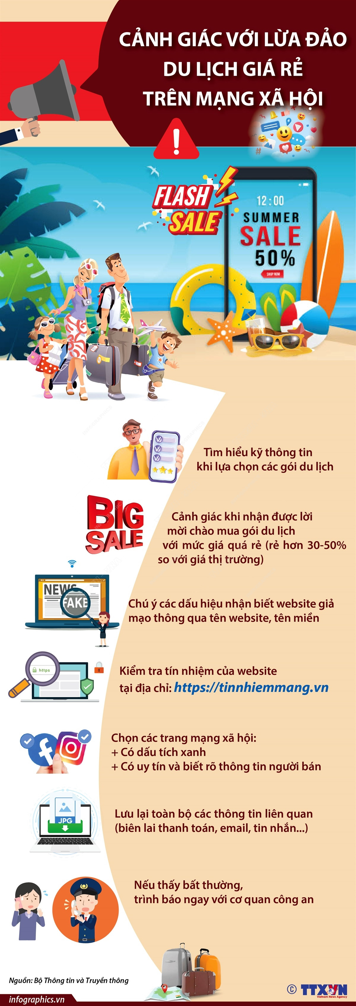 [Infographics] Cảnh giác với lừa đảo du lịch giá rẻ trên mạng xã hội ảnh 1