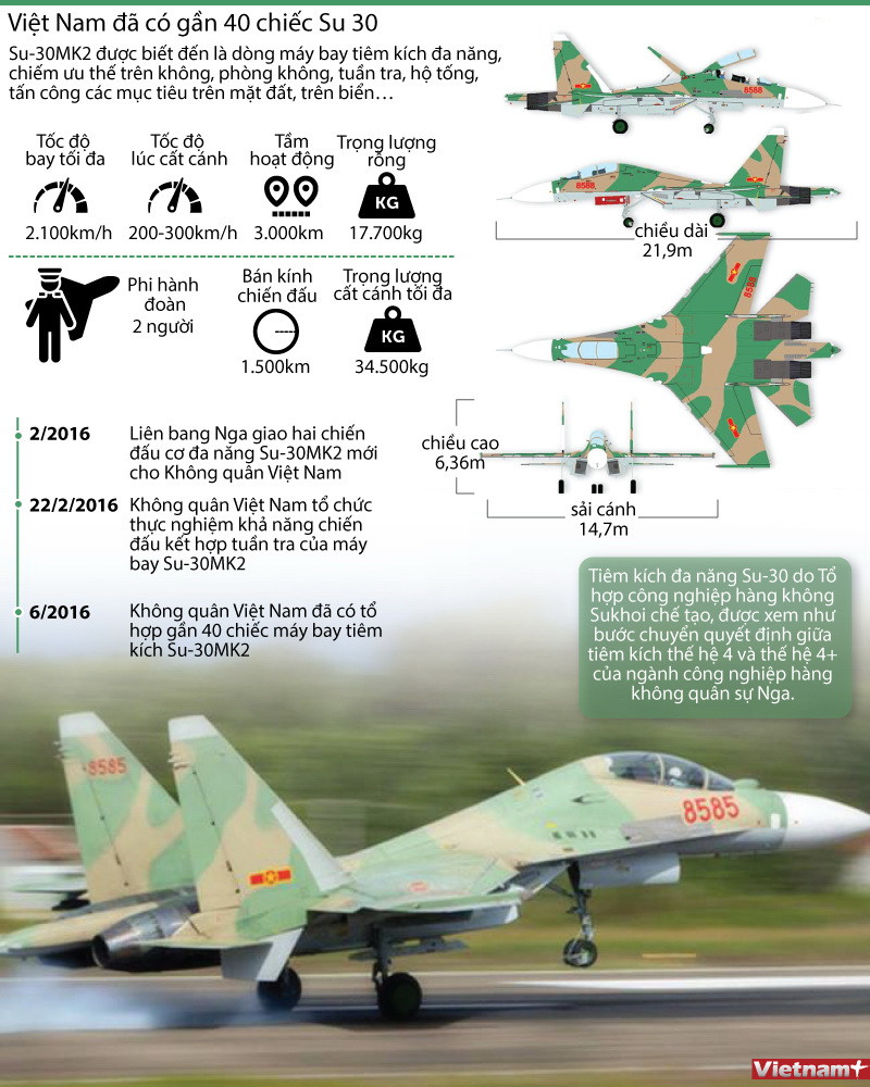 [Infographics] Việt Nam đã có gần 40 tiêm kích Su-30MK2 ảnh 1