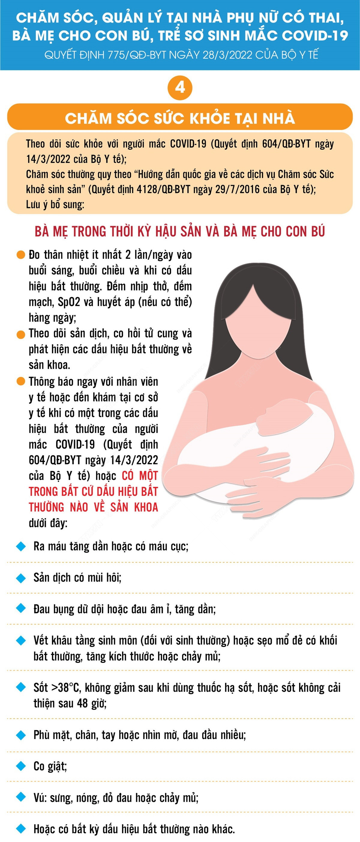 Chăm sóc thai phụ, bà mẹ cho con bú, trẻ sơ sinh mắc COVID-19 ở nhà ảnh 4