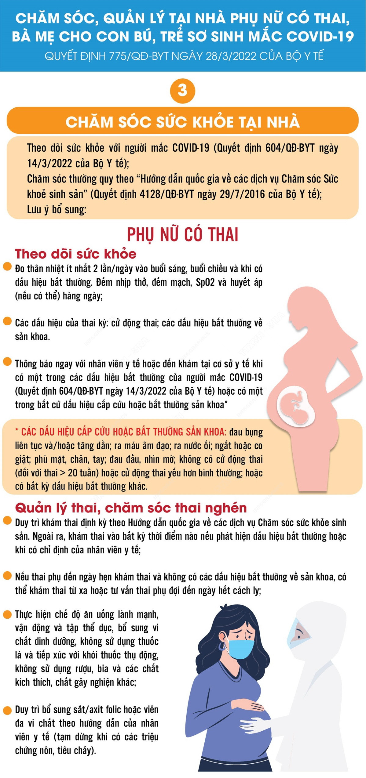 Chăm sóc thai phụ, bà mẹ cho con bú, trẻ sơ sinh mắc COVID-19 ở nhà ảnh 3
