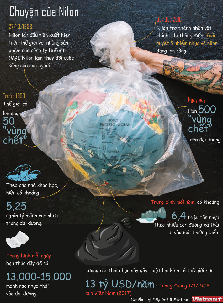 [Infographics] Câu chuyện về túi nilon và vấn nạn rác thải nhựa ảnh 1