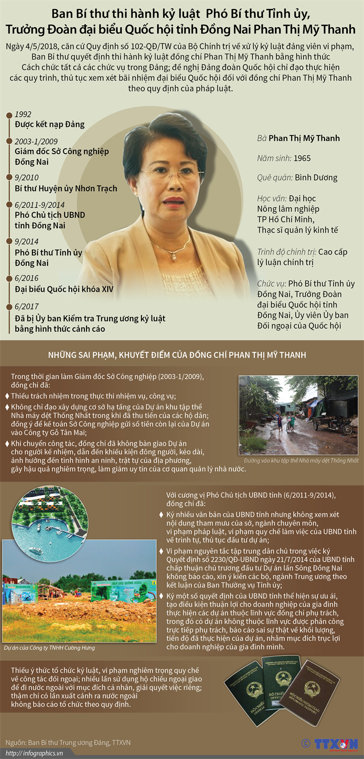 [Infographics] Quan lộ và sai phạm của bà Phan Thị Mỹ Thanh ảnh 1