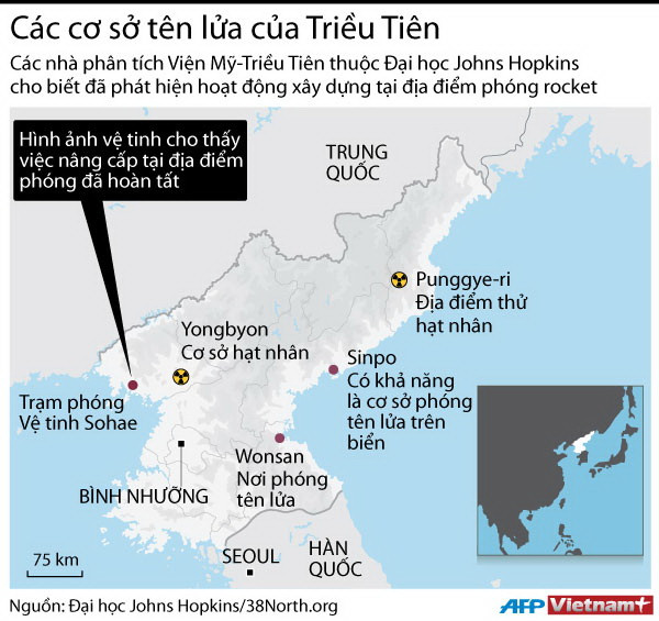 [Infographics] Các cơ sở tên lửa, hạt nhân của Triều Tiên ảnh 1