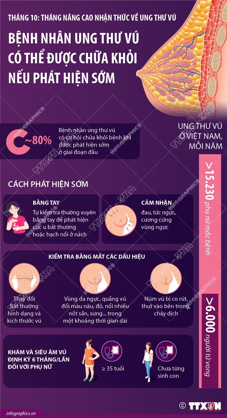 [Infographics] Bệnh nhân ung thư vú có thể được chữa khỏi ảnh 1
