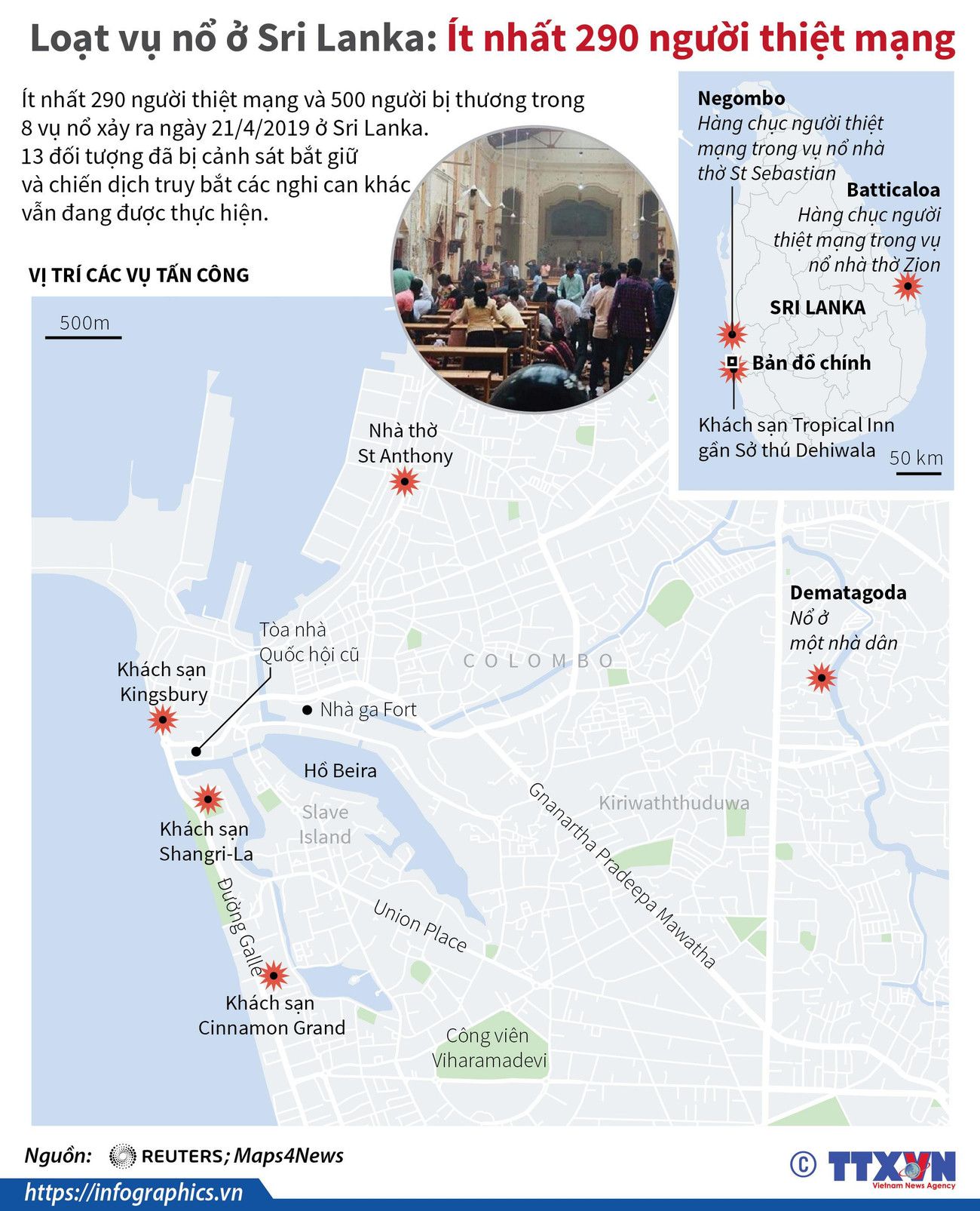 Toàn cảnh loạt vụ nổ ở Sri Lanka làm ít nhất 290 người thiệt mạng ảnh 1