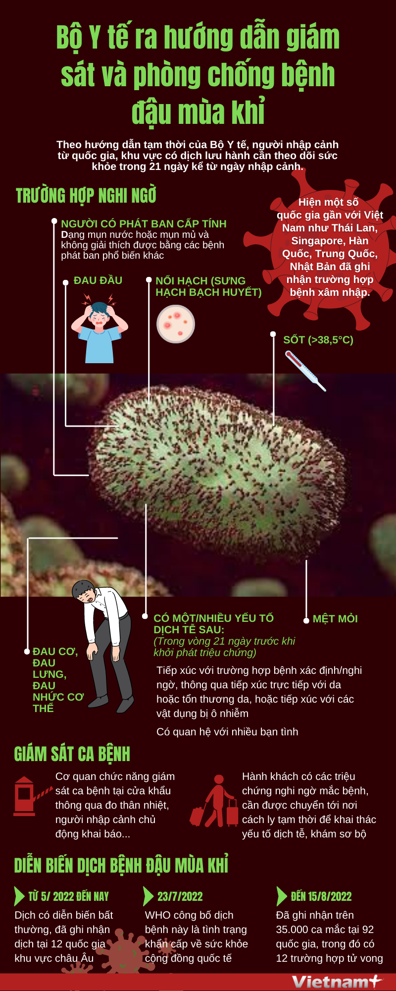 [Infographics] Bộ Y tế ra hướng dẫn giám sát bệnh đậu mùa khỉ ảnh 1