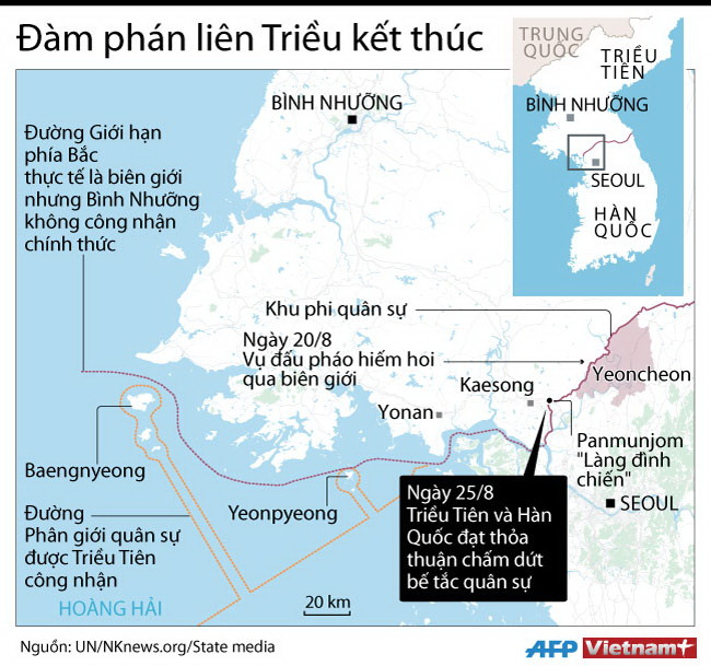 [Infographics] Hai miền Triều Tiên đạt thỏa thuận giảm căng thẳng ảnh 1