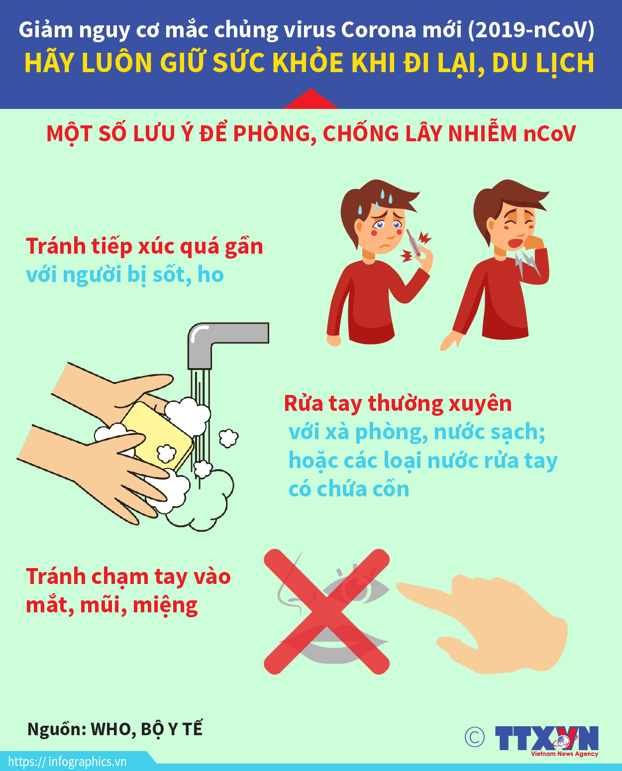 [Infographics] Những lưu ý để phòng, chống lây nhiễm virus Corona ảnh 1