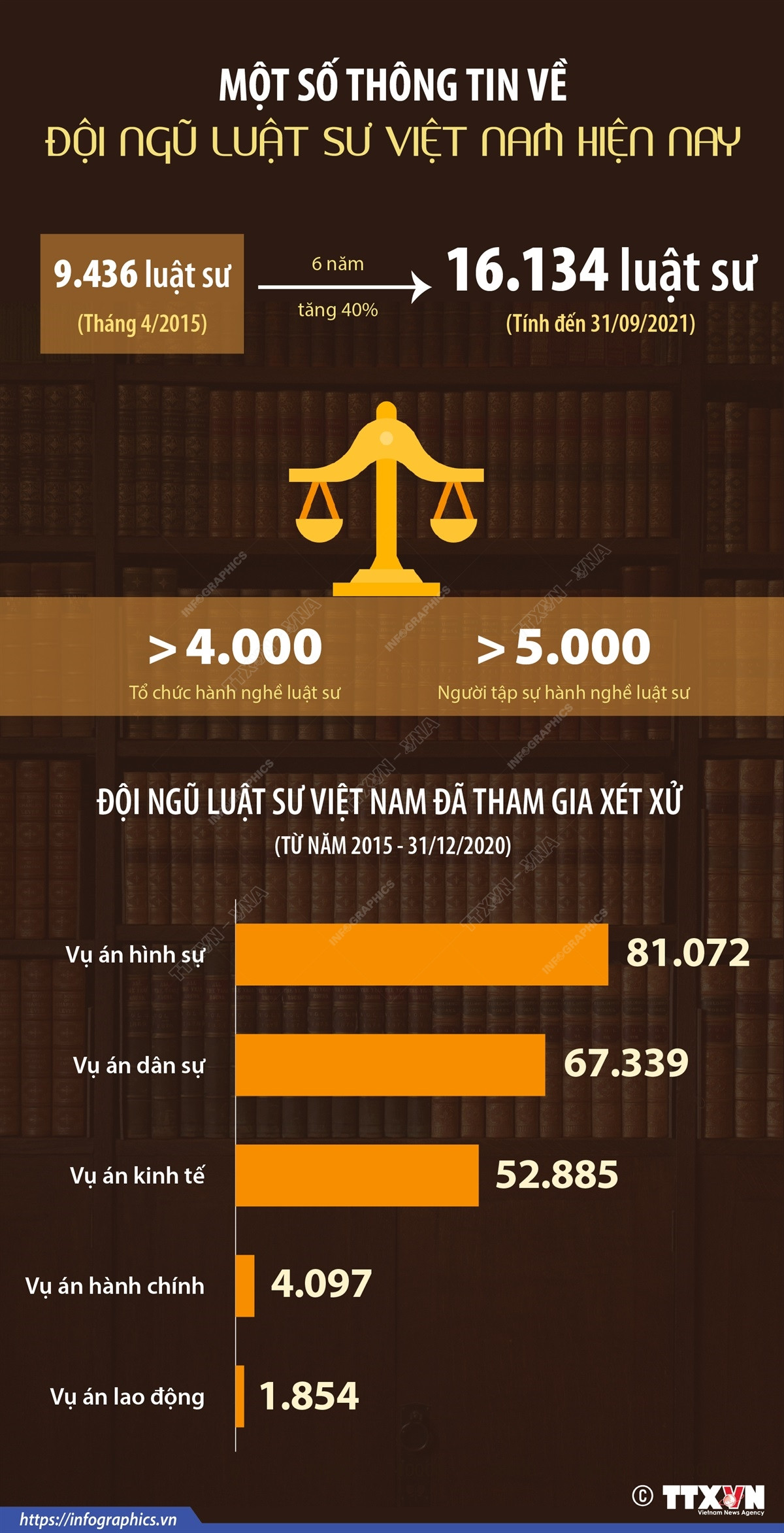 [Infographics] Một số thông tin về đội ngũ luật sư Việt Nam hiện nay ảnh 1