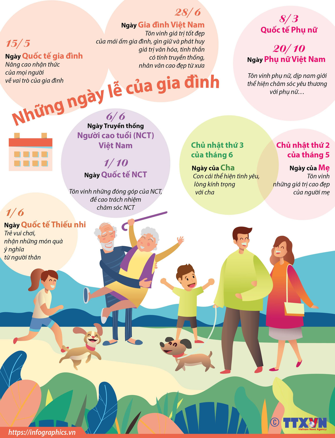 [Infographics] Những ngày lễ của gia đình tại Việt Nam ảnh 1