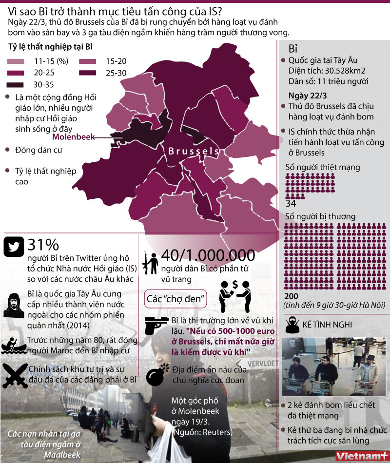 [Infographics] Nguyên nhân khiến Bỉ trở thành mục tiêu của IS ảnh 1