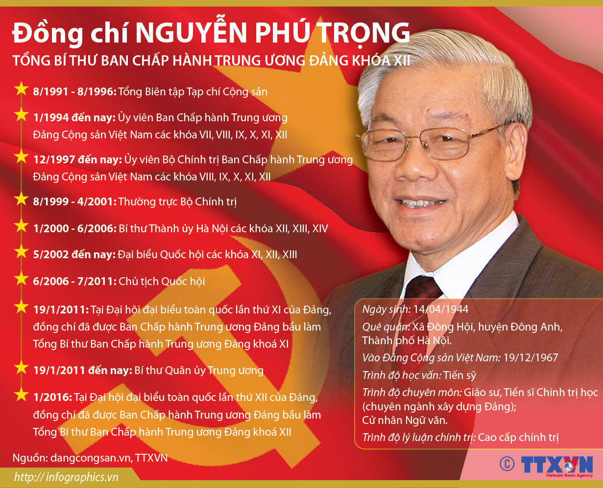 Tiểu sử Tổng Bí thư BCH Trung ương Đảng Khóa XII Nguyễn Phú Trọng ảnh 1