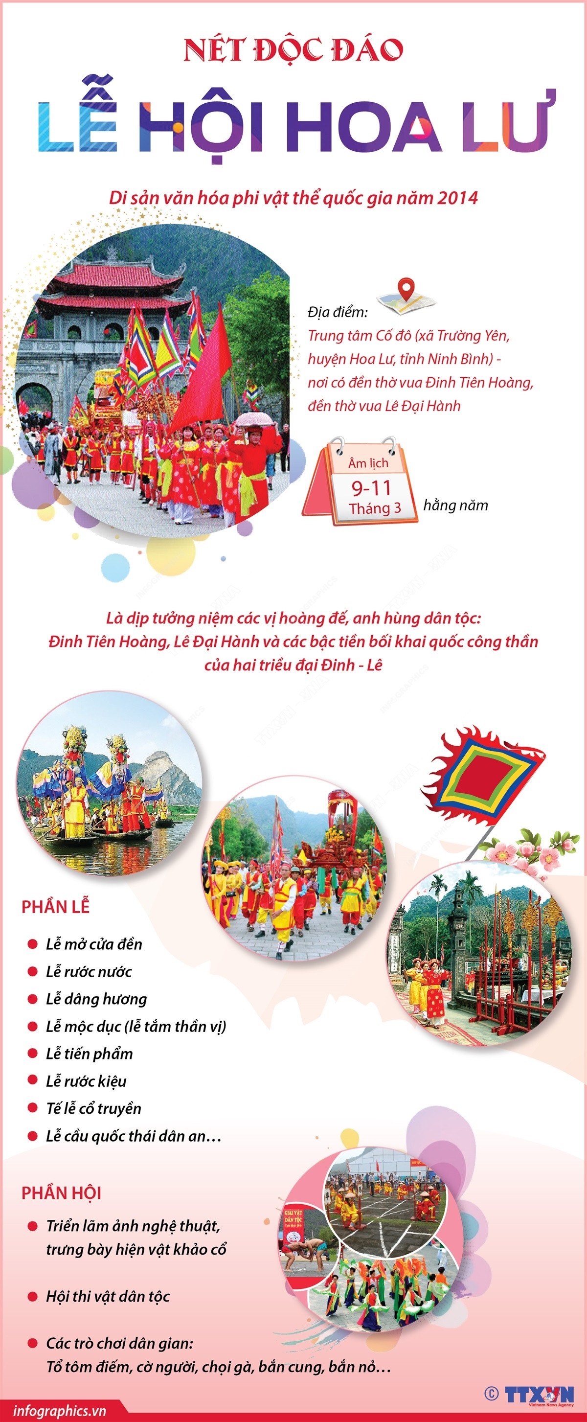 [Infographics] Lễ hội Hoa Lư - Nét văn hóa độc đáo nơi cố đô ảnh 1