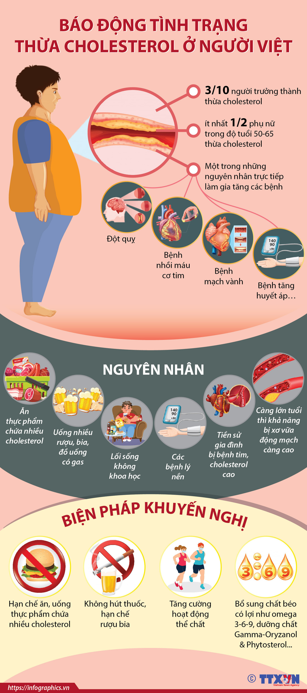 [Infographics] Báo động tình trạng thừa cholesterol ở người Việt ảnh 1