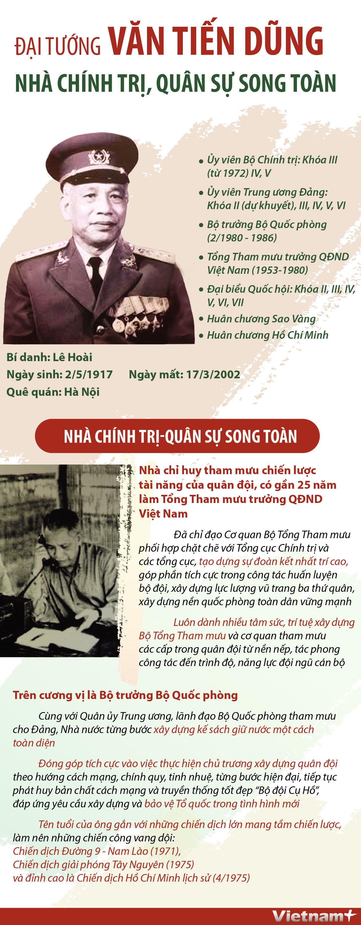 Đại tướng Văn Tiến Dũng: Nhà quân sự xuất sắc của dân tộc Việt Nam ảnh 1