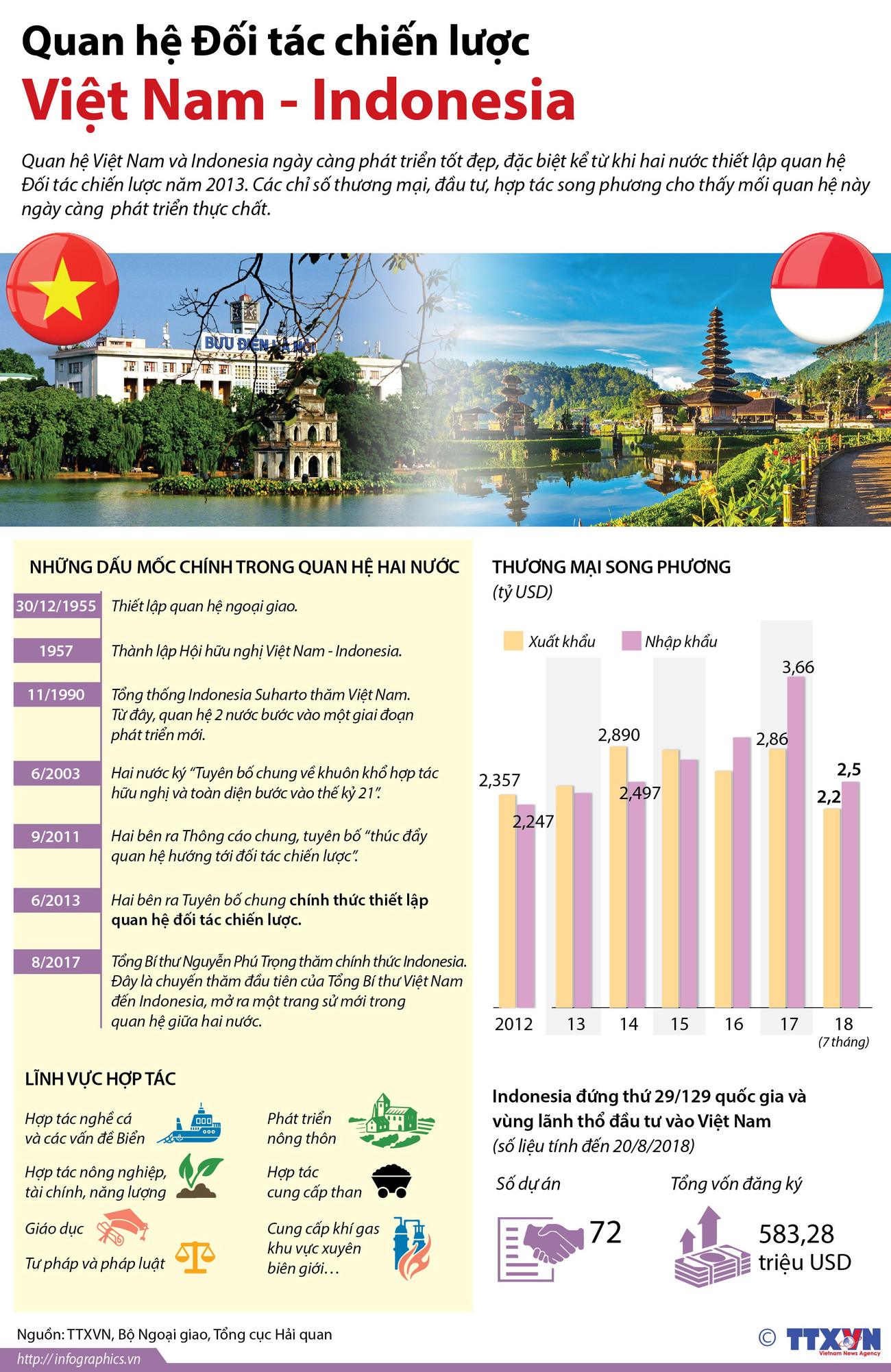 [Infographics] Quan hệ Đối tác chiến lược Việt Nam và Indonesia ảnh 1