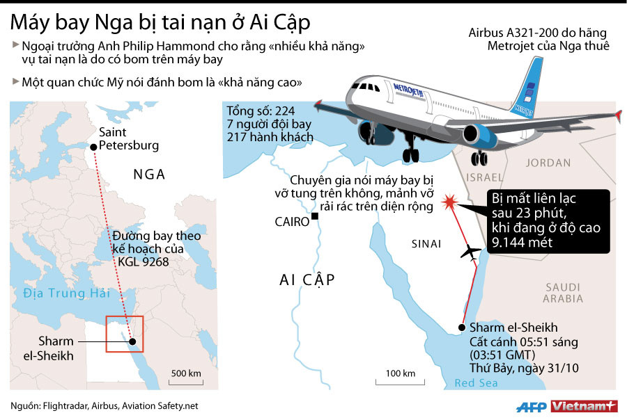 [Infographics] Toàn cảnh cuộc điều tra vụ rơi máy bay ở Ai Cập ảnh 1