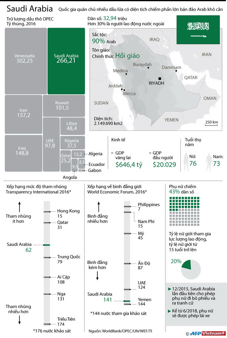 [Infographics] Những điều có thể bạn chưa biết về Saudi Arabia ảnh 1