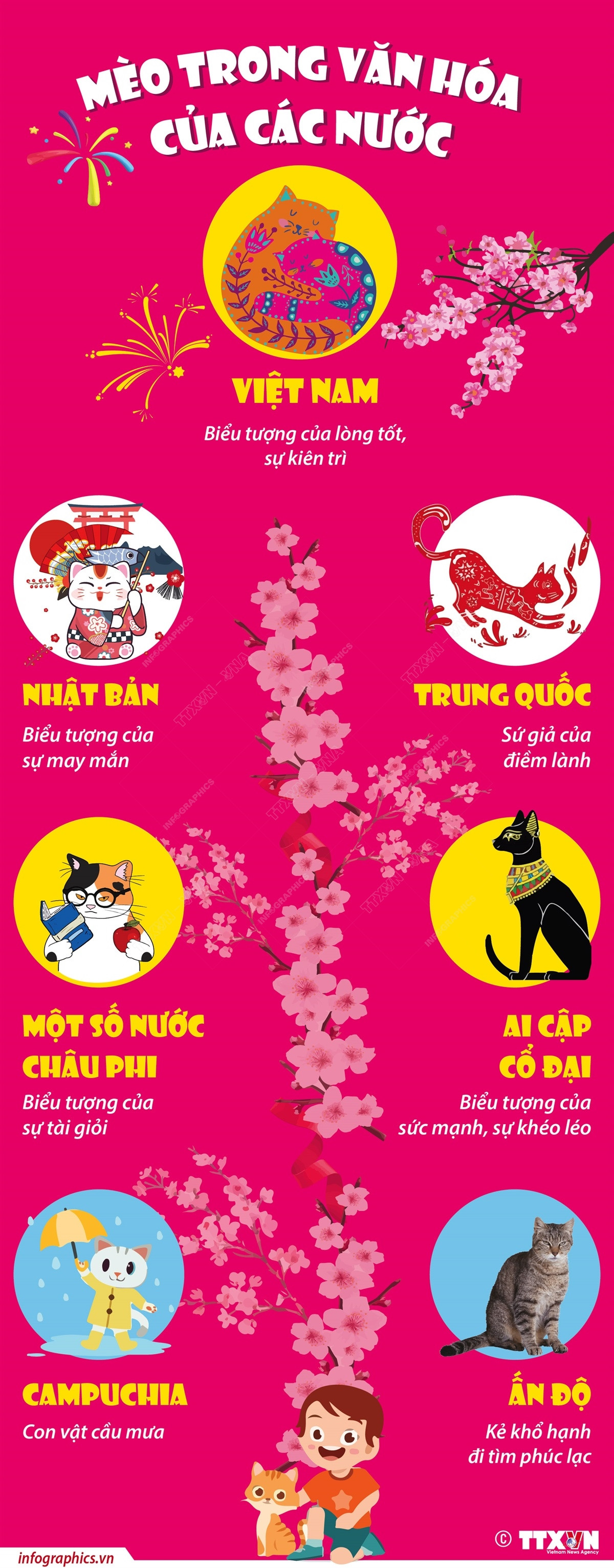 [Infographics] Mèo trong văn hóa của các nước trên thế giới ảnh 1