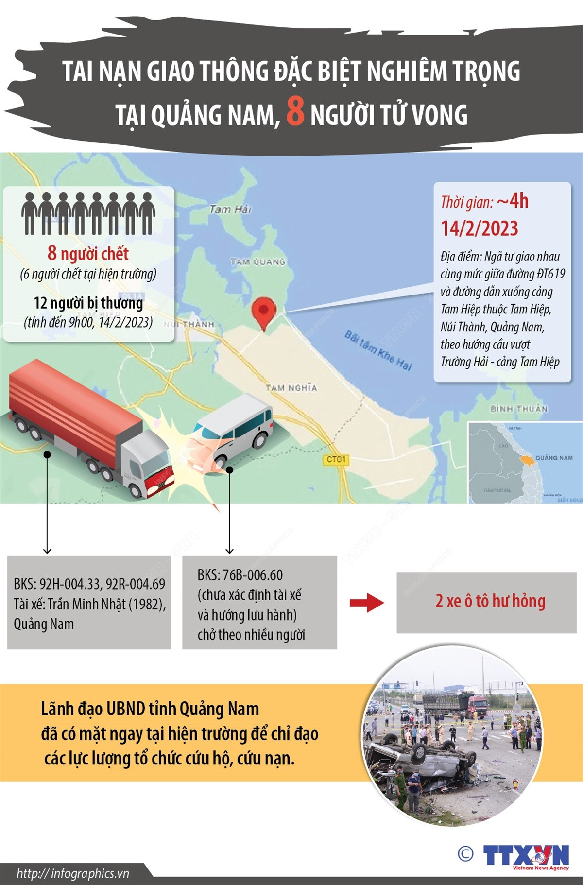 Tai nạn giao thông đặc biệt nghiêm trọng ở Quảng Nam, 8 người tử vong ảnh 1