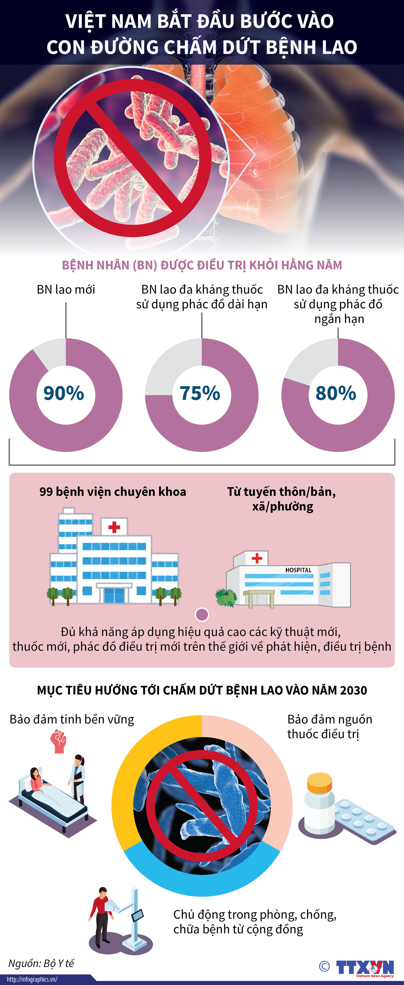 [Infographics] Việt Nam bắt đầu bước vào con đường chấm dứt bệnh lao ảnh 1
