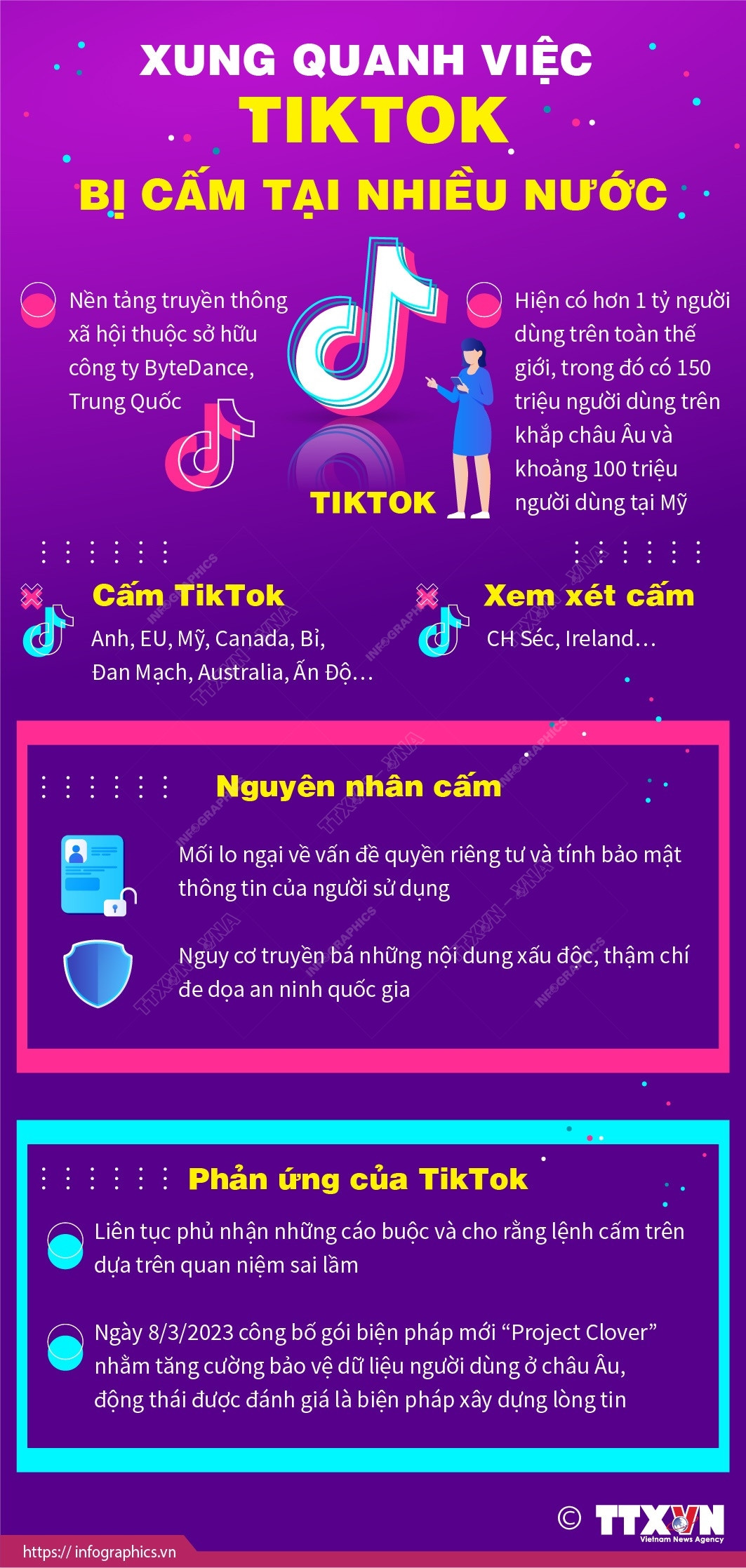 [Infographics] Xung quanh việc TikTok bị cấm tại nhiều nước ảnh 1